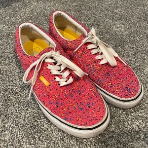 pink paint splatter vans